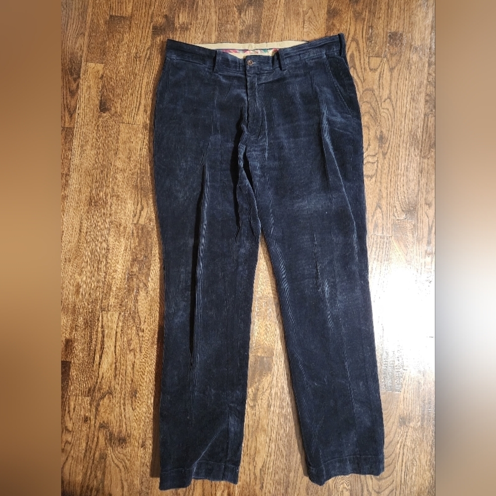 Polo Ralph Lauren Vintage Men’s Preston Pant Corduroy Navy slacks size 36x34
